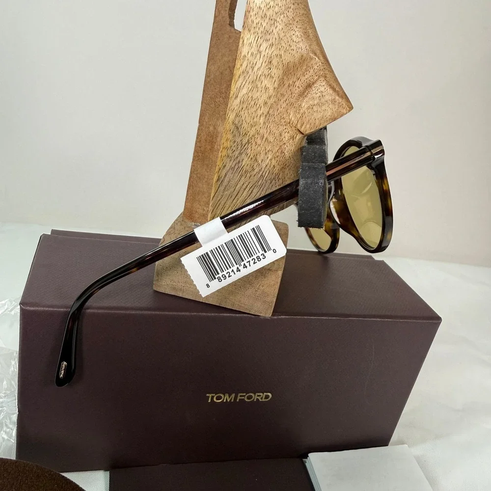 Tom Ford Aurele TF904 52N Dark Havana Photochromic Yellow Lens Sunglasses Italy